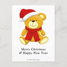 Leuke Teddy Bear Vrolijk Kerstfeest