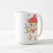 Leuke Teddy Bear Vrolijk Kerstfeest Koffiemok (Voorkant rechts)