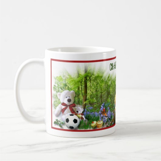 Leuke Teddy Bear's gepersonaliseerde picknick Mok (Links)