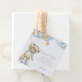 Leuke Teddy Blauwe Balloon Jongen Eerste Heilige C Bedankjes Labels (In situ)