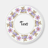 Leuke teddy design rand magneet (Voorkant)