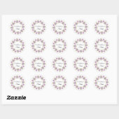 Leuke teddy design rand ronde sticker (Vel)