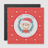 Leuke Teddy Rode en Witte Sterren Vrolijk Kerstfee (Voorkant / Achterkant)