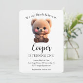 Leuke teddybeer 1e verjaardag (Staand voorkant)