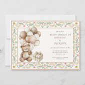 Leuke Teddybeer 1e verjaardag Kaart (Voorkant)