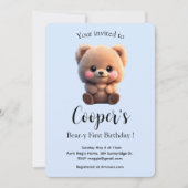 Leuke teddybeer baby boy 1e verjaardag (Voorkant)