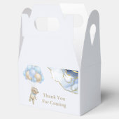 Leuke teddybeer blauw goud Abstract dank u Bedankdoosjes (Geopend)