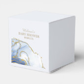 Leuke teddybeer blauw goud Abstract dank u Bedankdoosjes (Achterkant)