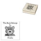 Leuke teddybeer Dit boek hoort erbij Rubberstempel (Gestempeld)