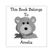 Leuke teddybeer Dit boek hoort erbij Rubberstempel (Afrduk)
