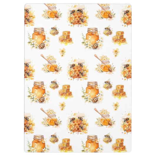 Leuke teddybeer en bijen klembord (Achterkant)