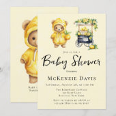 Leuke teddybeer en limonade stand Baby shower Kaart (Voorkant / Achterkant)