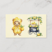 Leuke teddybeer gele citroen luier rafel visitekaartje (Achterkant)