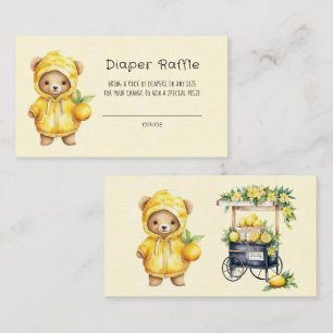 Leuke teddybeer gele citroen luier rafel visitekaartje