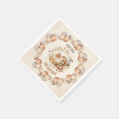 Leuke teddybeer Herfst verjaardagsjongen papieren  Servet (Hoek)