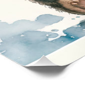 LEUKE TEDDYBEER MET BLAUWE BALLON KINDER NAAM PERFECT POSTER (Hoek)