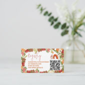 Leuke teddybeer regenboog register baby shower informatiekaartje (Staand voorkant)