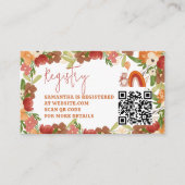 Leuke teddybeer regenboog register baby shower informatiekaartje (Voorkant)