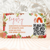 Leuke teddybeer regenboog register baby shower informatiekaartje