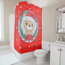 Leuke teddybeer rode en witte sterren kerst