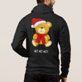 Leuke teddybeer santa Mannen rits Hoodie (Achterkant)