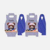 Leuke teddybeer sushi chef-koks verjaardag bedankdoosjes (Uitgevouwen)