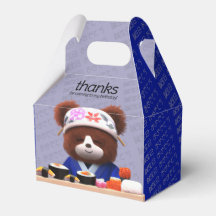 Leuke teddybeer sushi chef-koks verjaardag