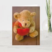 Leuke Teddybeer Valentijn Feestdagen Kaart (Voorkant)