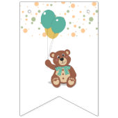 Leuke teddybeer welkom genderneutraal Baby shower Vlaggetjes (Tweede vlag)