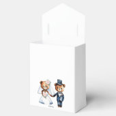 Leuke teddyberen bruidspaar bruiloft dank u bedankdoosjes (Geopend)