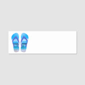 Leuke Teenslippers met Beach Scene Naamplaatje (Voorkant)