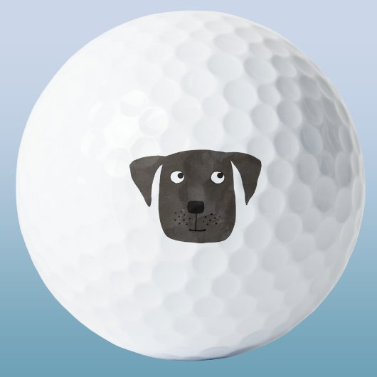 Leuke tekenfilmhond golfballen