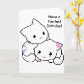 Leuke Tekening van het Katje van de Jongen en van Kaart (Gele Bloem)