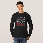 Leuke tekening van het leven van een bacteriën bat t-shirt (Voorkant volledig)