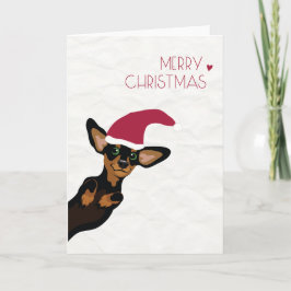 Leuke Tekkel met Vrolijke Kerstmis van het pet van Feestdagen Kaart