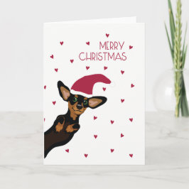 Leuke Tekkel met Vrolijke Kerstmis van het pet van Feestdagen Kaart