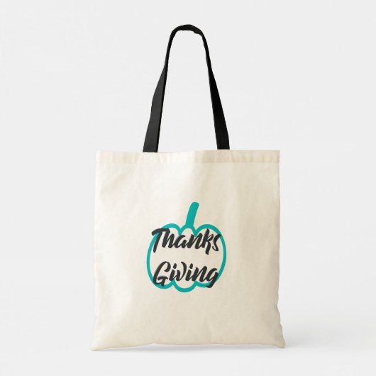 Leuke tekst Prettig Thanksgiving met Mooie Pompoen Tote Bag (Achterkant)