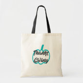Leuke tekst Prettig Thanksgiving met Mooie Pompoen Tote Bag (Voorkant)