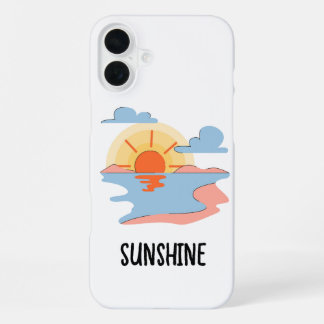 leuke telefoonhoesje met zonneschijn iPhone 16 plus hoesje