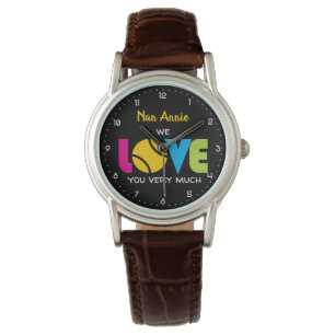Leuke Tennis LIEFDE - aangepaste tekst Horloge
