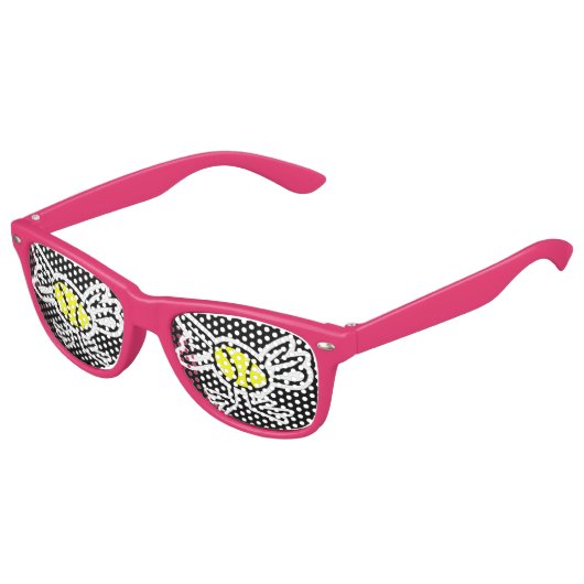 Leuke tennisfeesttinten voor het verjaardagsfeest  kinder zonnebril (Gekanteld)