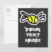 Leuke tenniskaart uitnodiging persoonlijk! (Voorkant / Achterkant)