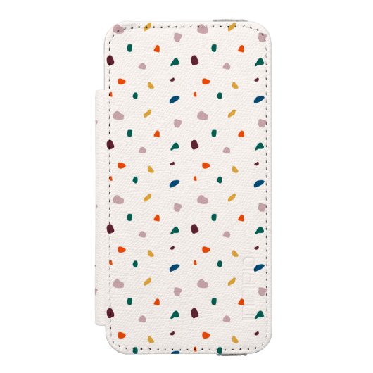 Leuke Terrazzo Boho Print Incipio iPhone Portemonnee Hoesje (Voorkant Agenda)