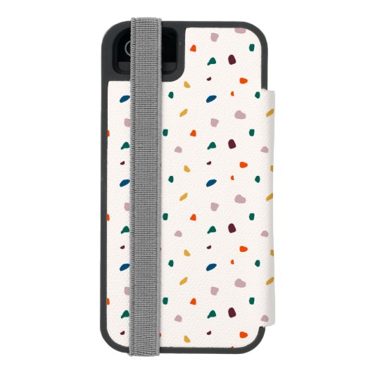 Leuke Terrazzo Boho Print Incipio iPhone Portemonnee Hoesje (Agenda Achterkant)