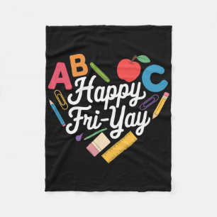 Leuke terug naar school collectie Gelukkige Vrijda Fleece Deken