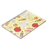 Leuke terug naar school patronen | Schoolbenodigd Notitieboek (Linkerzijde)