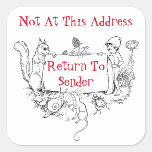 Leuke terugkeer naar afzender Sticker