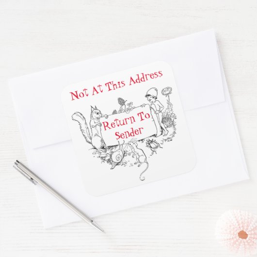 Leuke terugkeer naar afzender Sticker (Envelop)