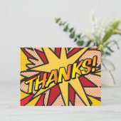 Leuke THANKS Typografie Modern Bedankkaart (Staand voorkant)