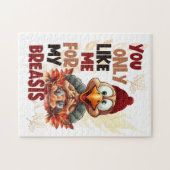 Leuke Thanksgiving activiteit Gekke Turkije Borste Legpuzzel (Horizontaal)
